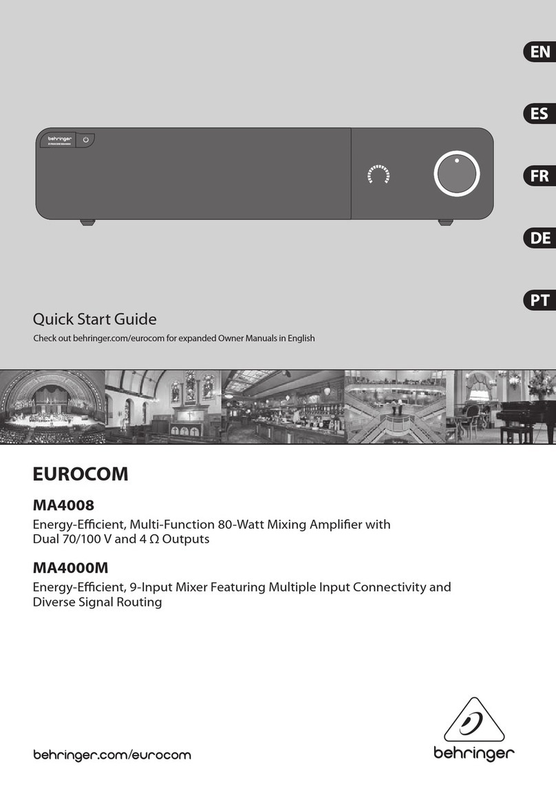 Behringer Eurocom MA4000M User manual