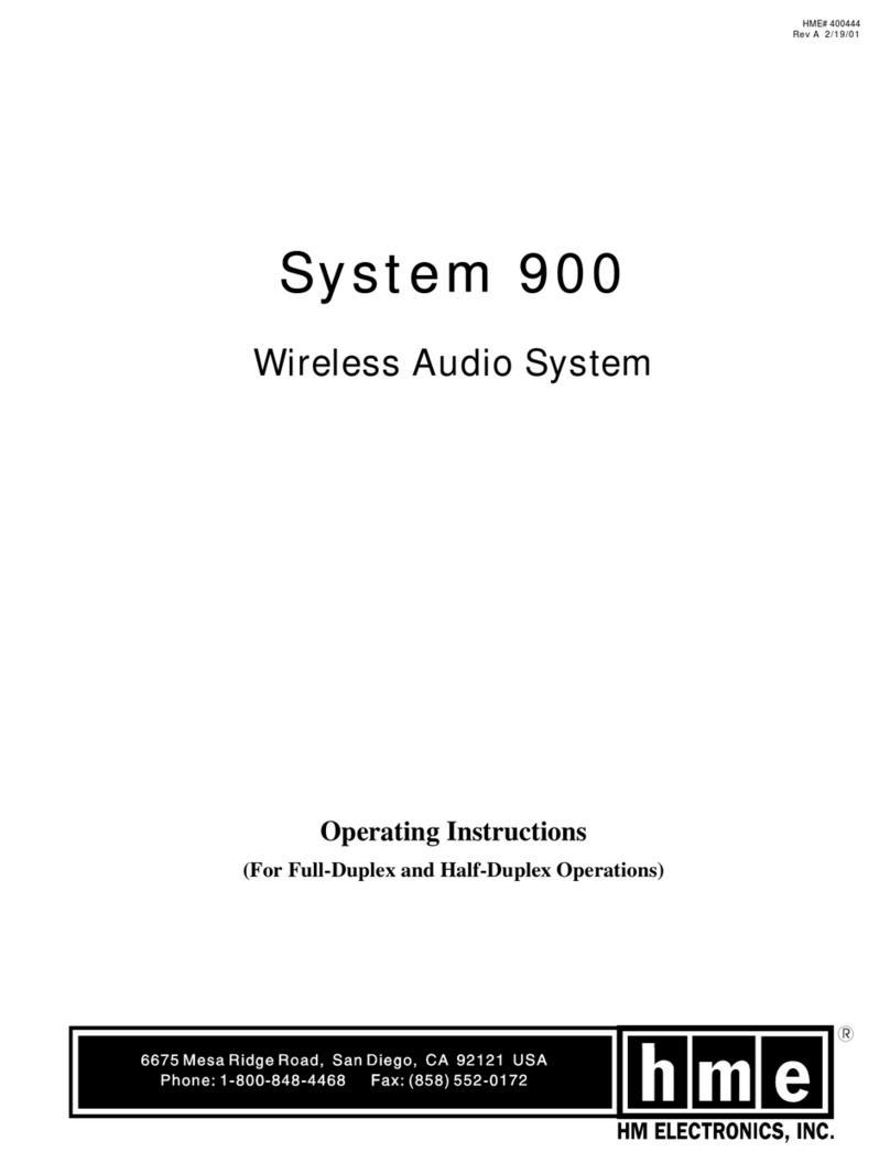 HM Electronics System 900 operating instructions