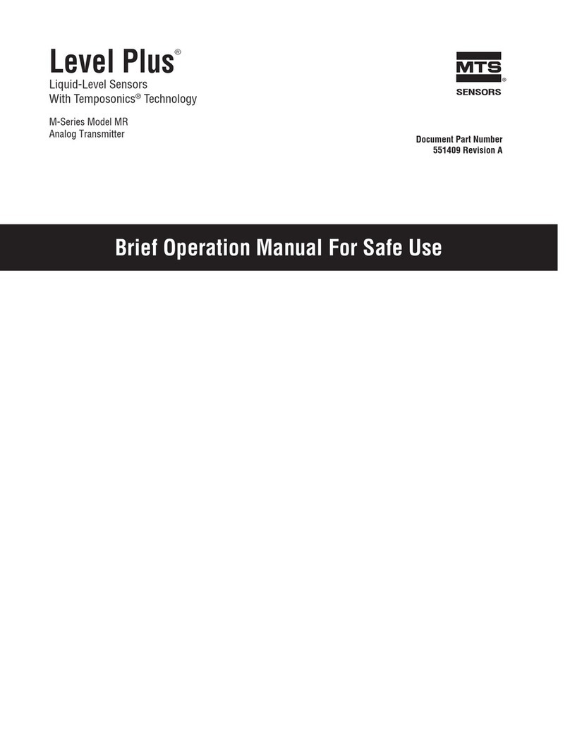 MTS Systems Level Plus M-Series MR Quick guide