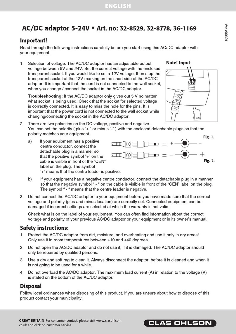 Clas Ohlson 32-8529 instructions