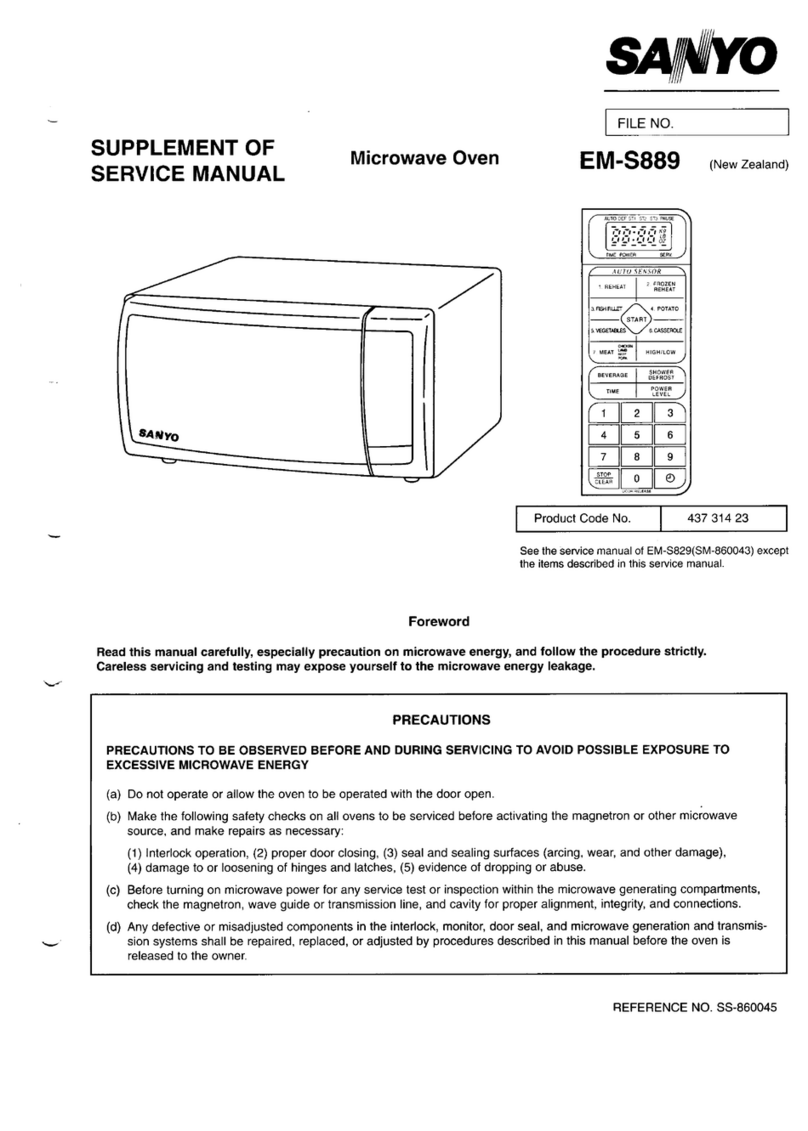Sanyo EM-S889 User manual Sanyo EM-S889 User manual