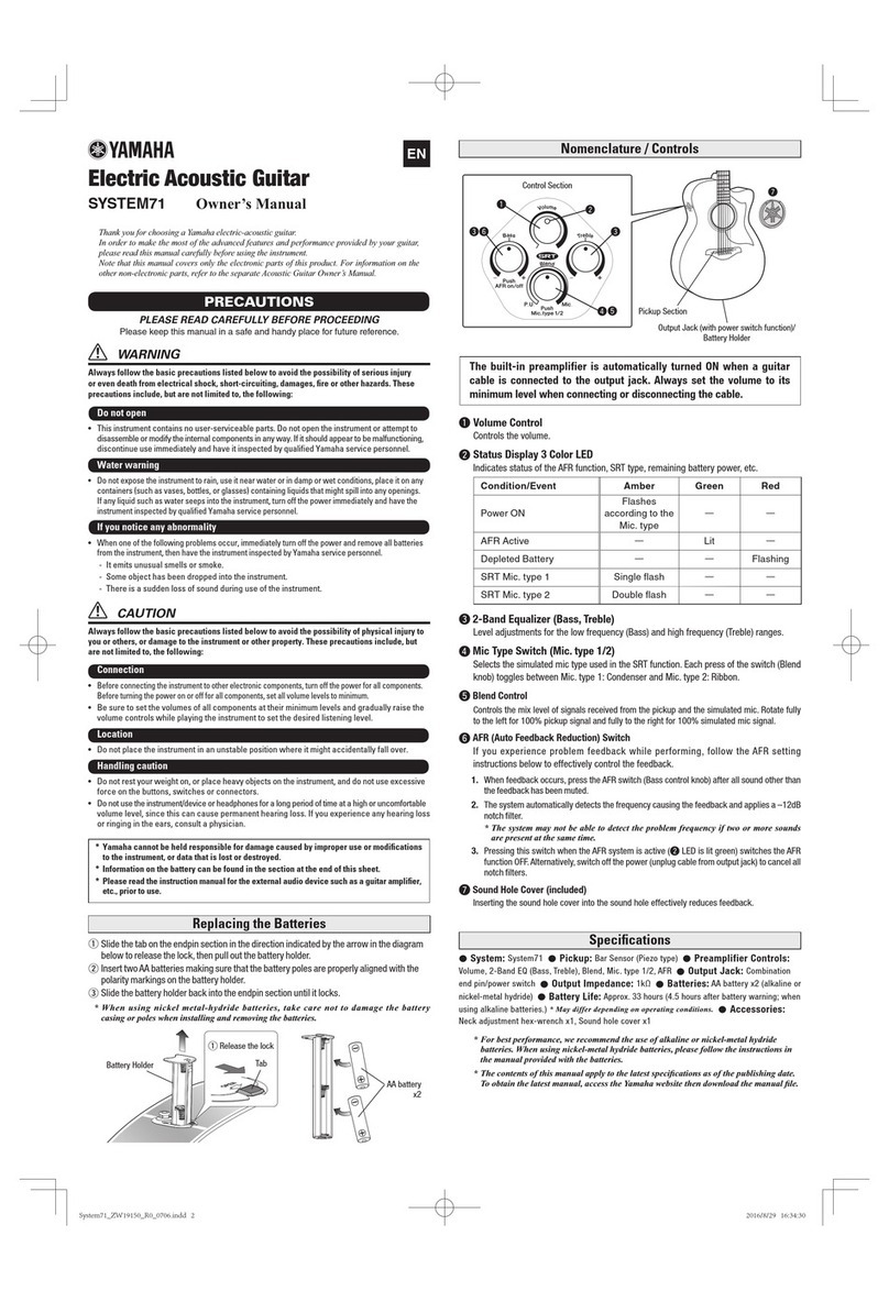 Yamaha SYSTEM71 owner's manual
