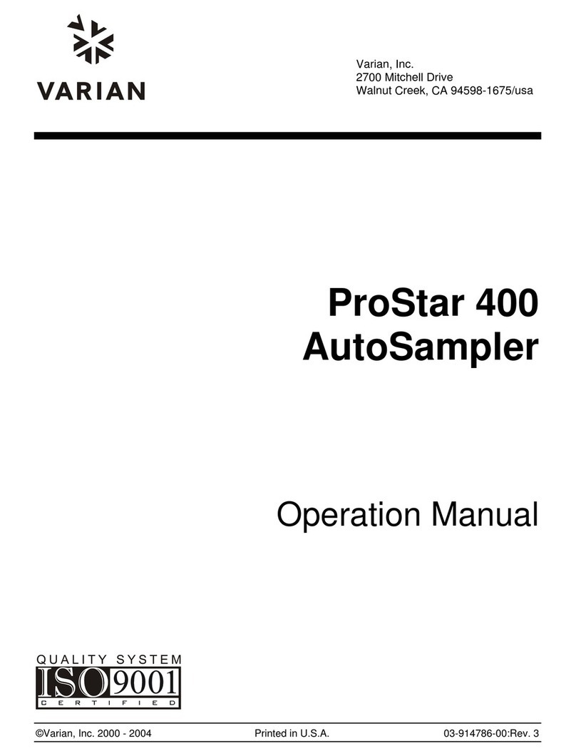 Varian ProStar 400 User manual