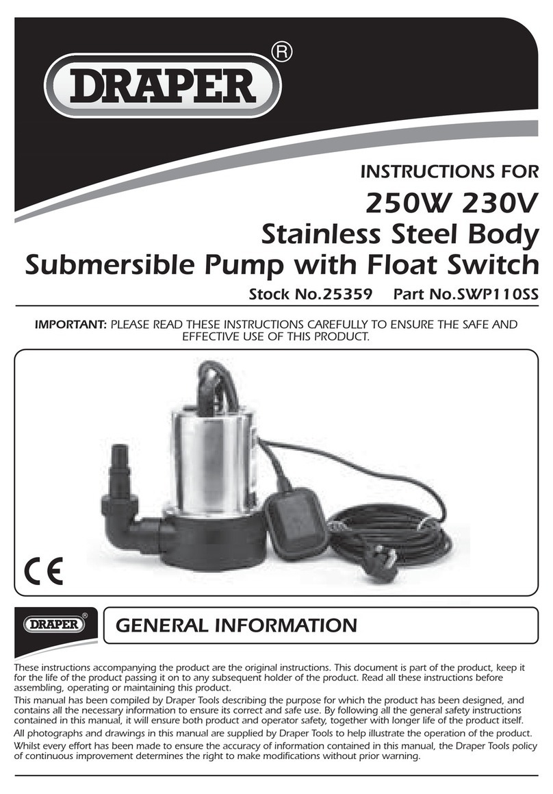 Draper SWP110SS instruction manual