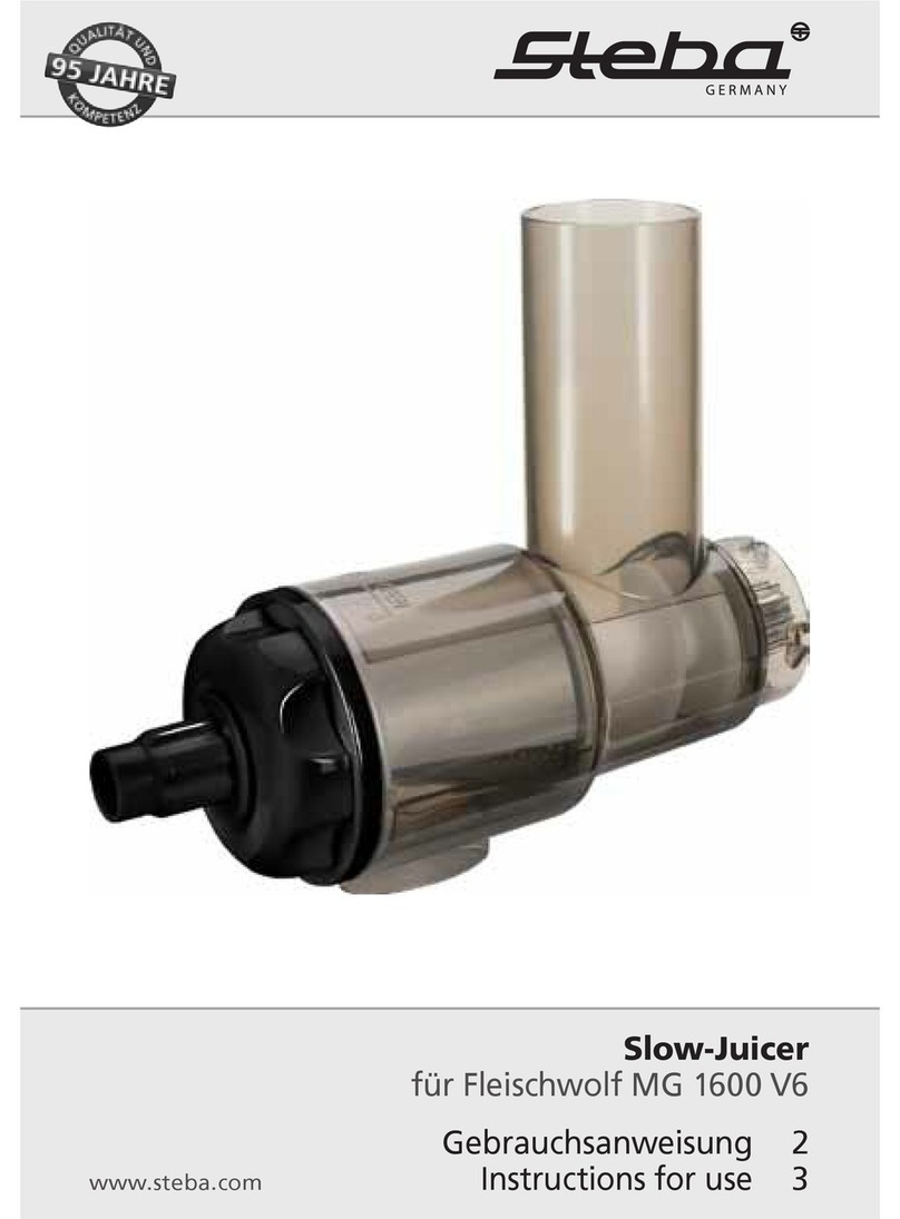 Steba MG 1600 V6 User manual