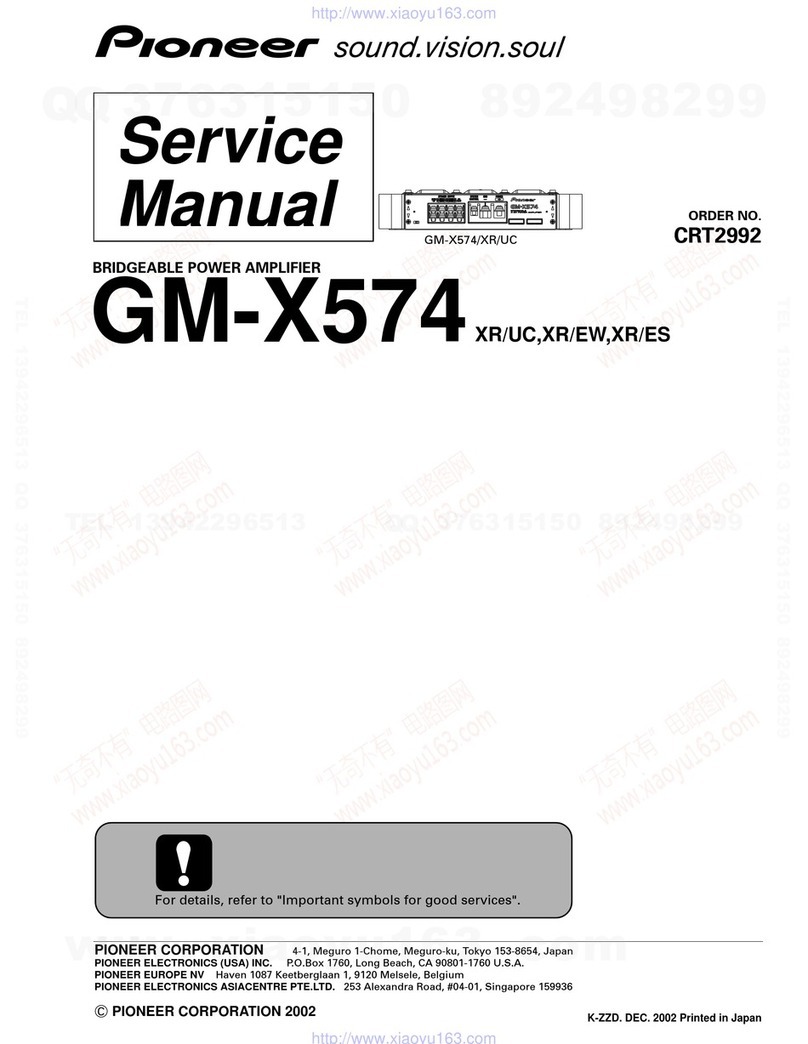 Pioneer GM-X574 User manual Pioneer GM-X574 User manual