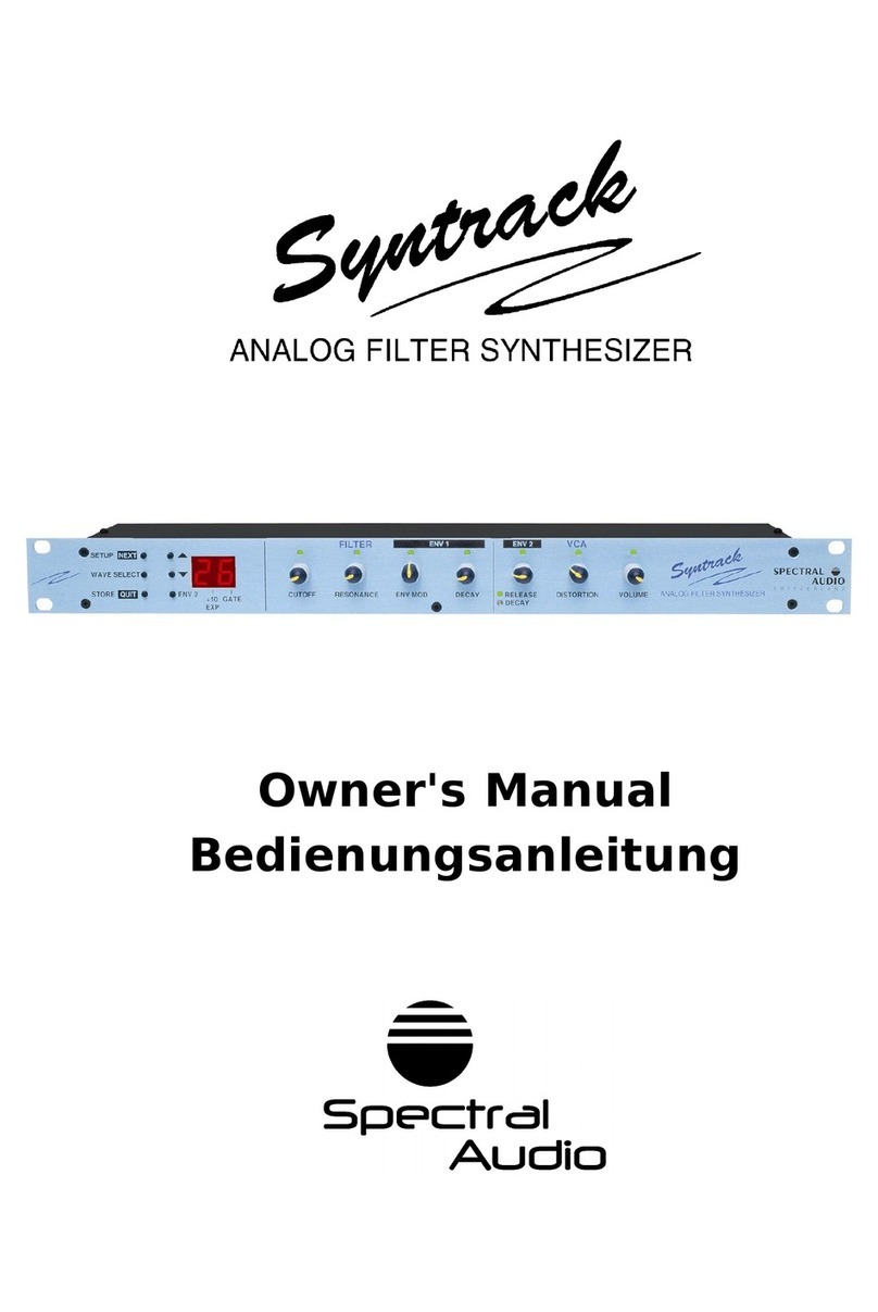 Spectral Audio SYNTRACK owner's manual
