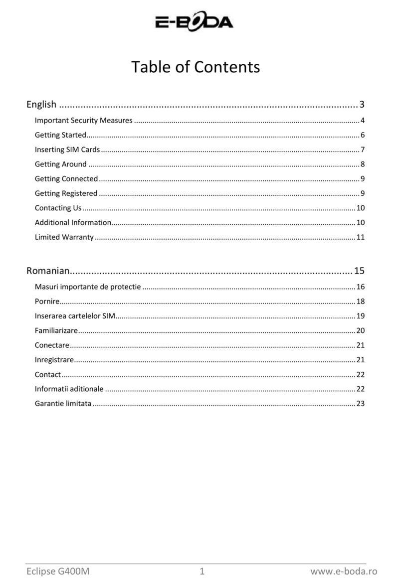 E-Boda Eclipse G400M User manual