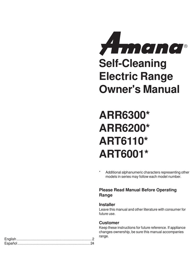Amana ARR6300 Series User manual