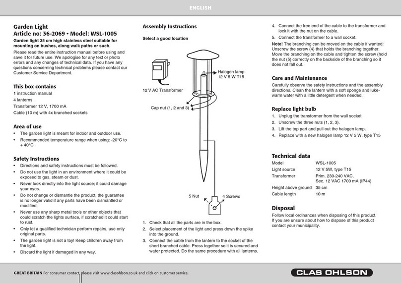 Clas Ohlson WSL-1005 instruction manual