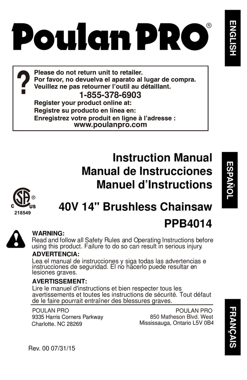 Poulan Pro PPB4014 User manual