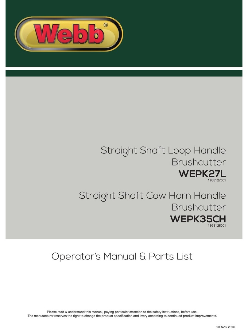 Webb WEPK27L Operators manual & parts lists