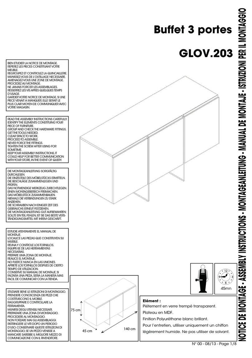 Arcadia GLOV.203 Assembly instructions