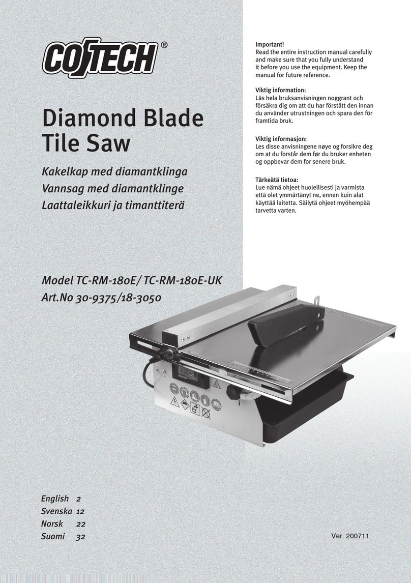 CO/Tech TC-RM-180E instruction manual CO/Tech TC-RM-180E instruction manual
