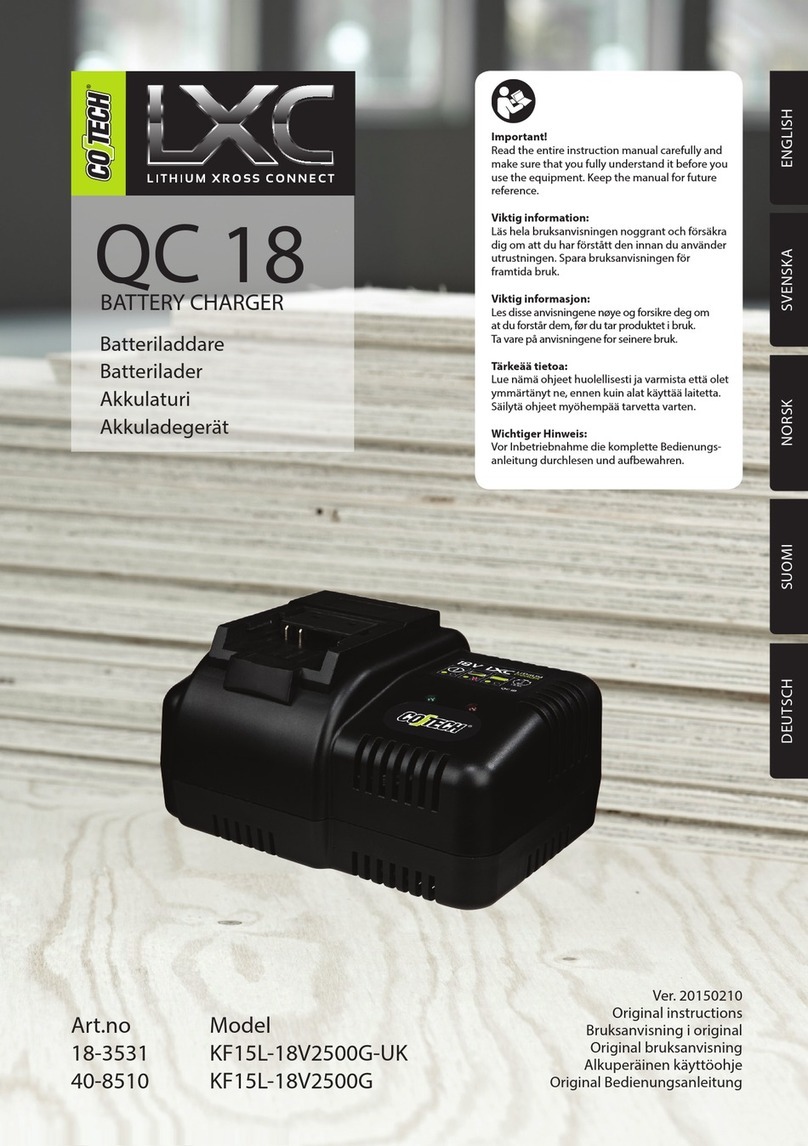 CO/Tech KF15L-18V2500G-UK User manual