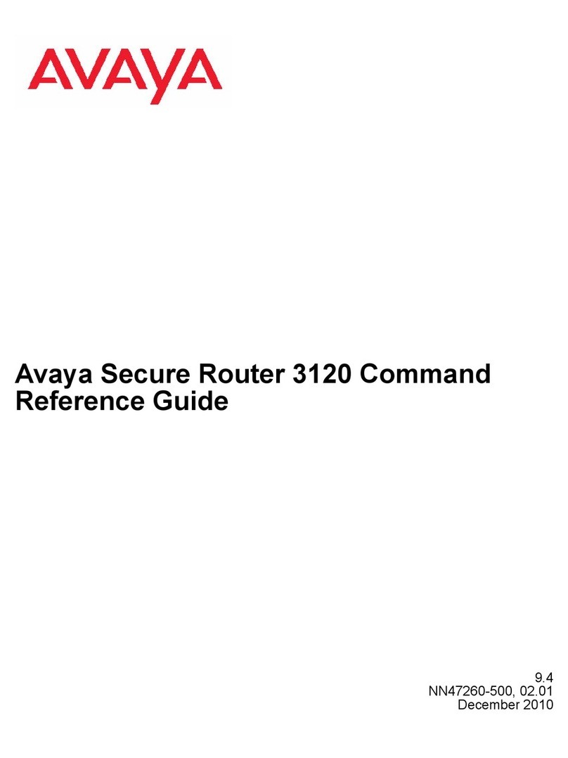 Avaya Secure Router 3120 Operating manual