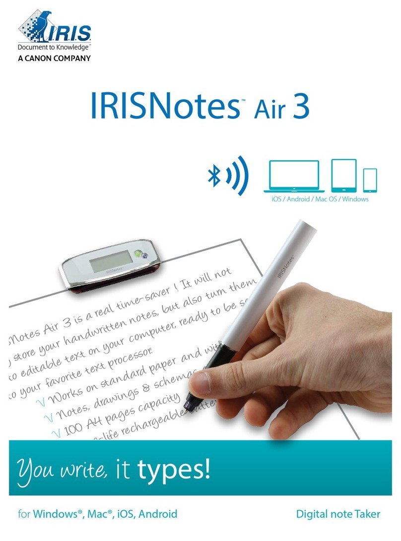 IRIS IRISNotes Air 3 Quick user guide