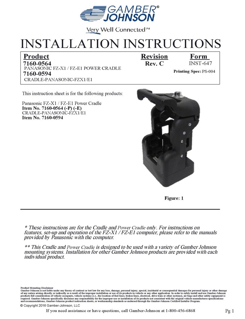 Gamber Johnson 7160-0564 installation instructions