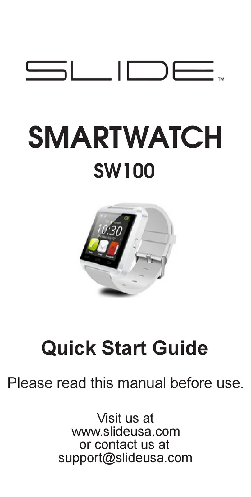 SLIDE SW100 quick start guide