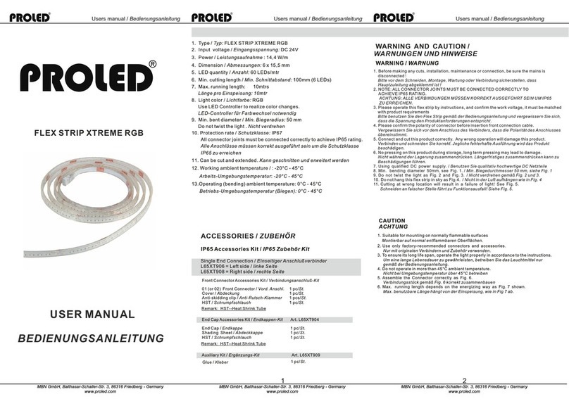 PROLED FLEX STRIP XTREME MONO user manual