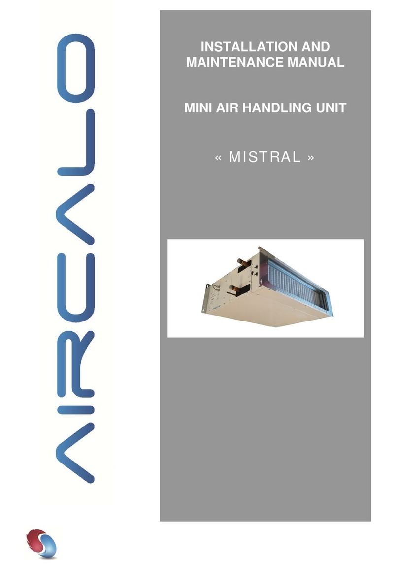 Aircalo MISTRAL M30 Installation and maintenance manual