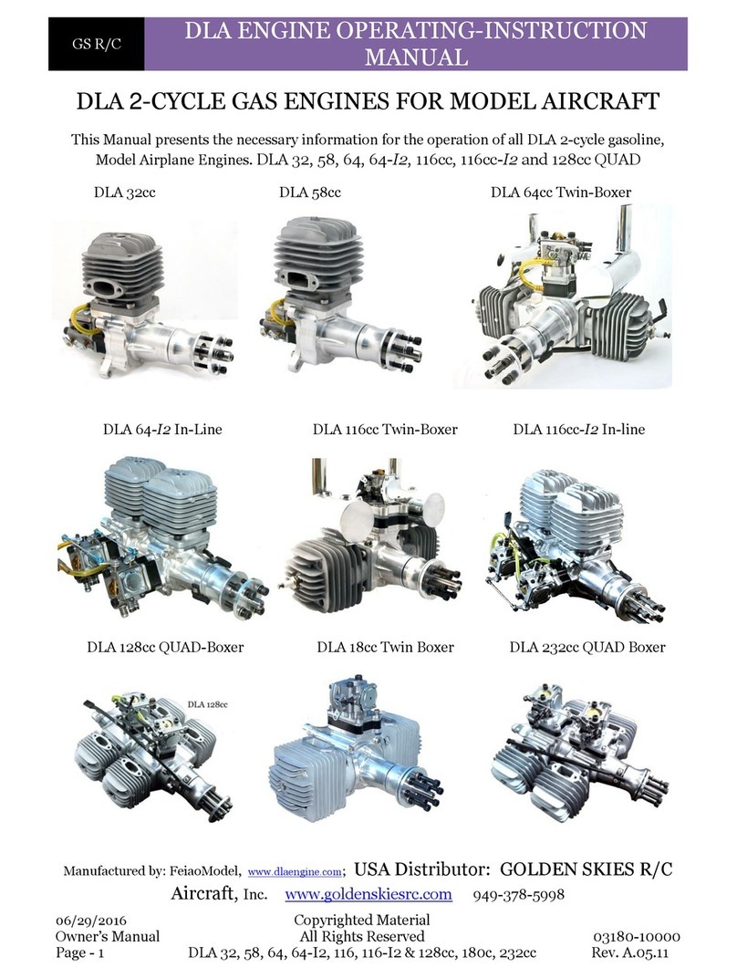 DLA 64cc Twin-Boxer Operating instructions manual