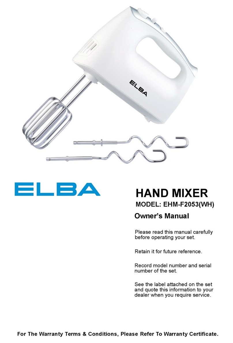 Elba EHM-F2053(WH) owner's manual