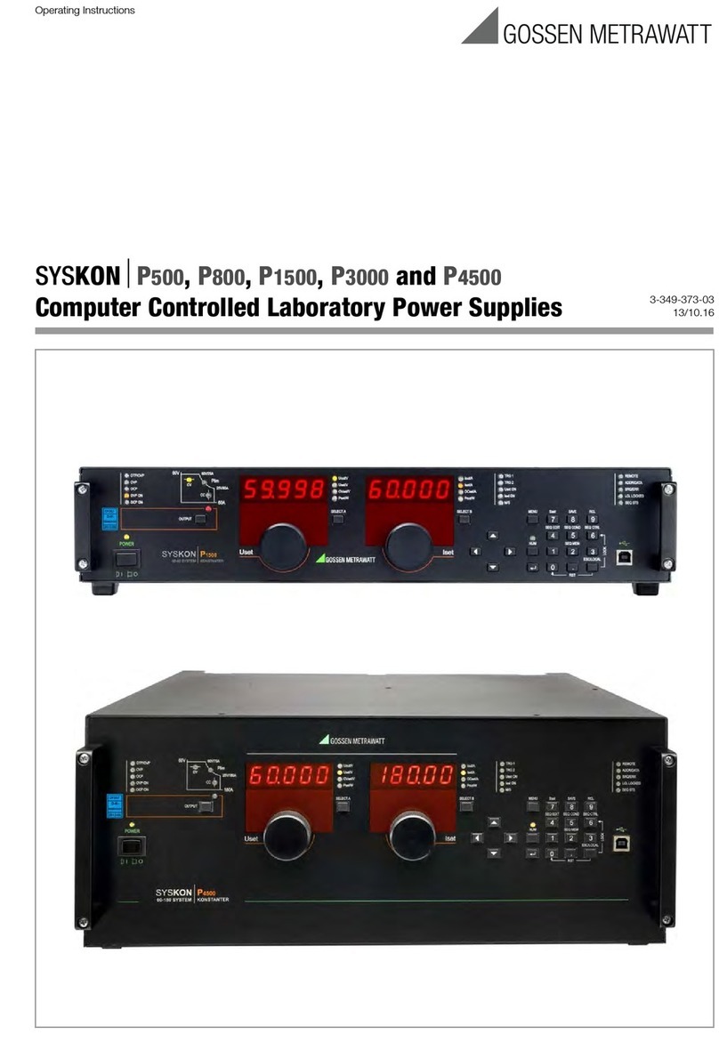 Gossen MetraWatt P500 User manual