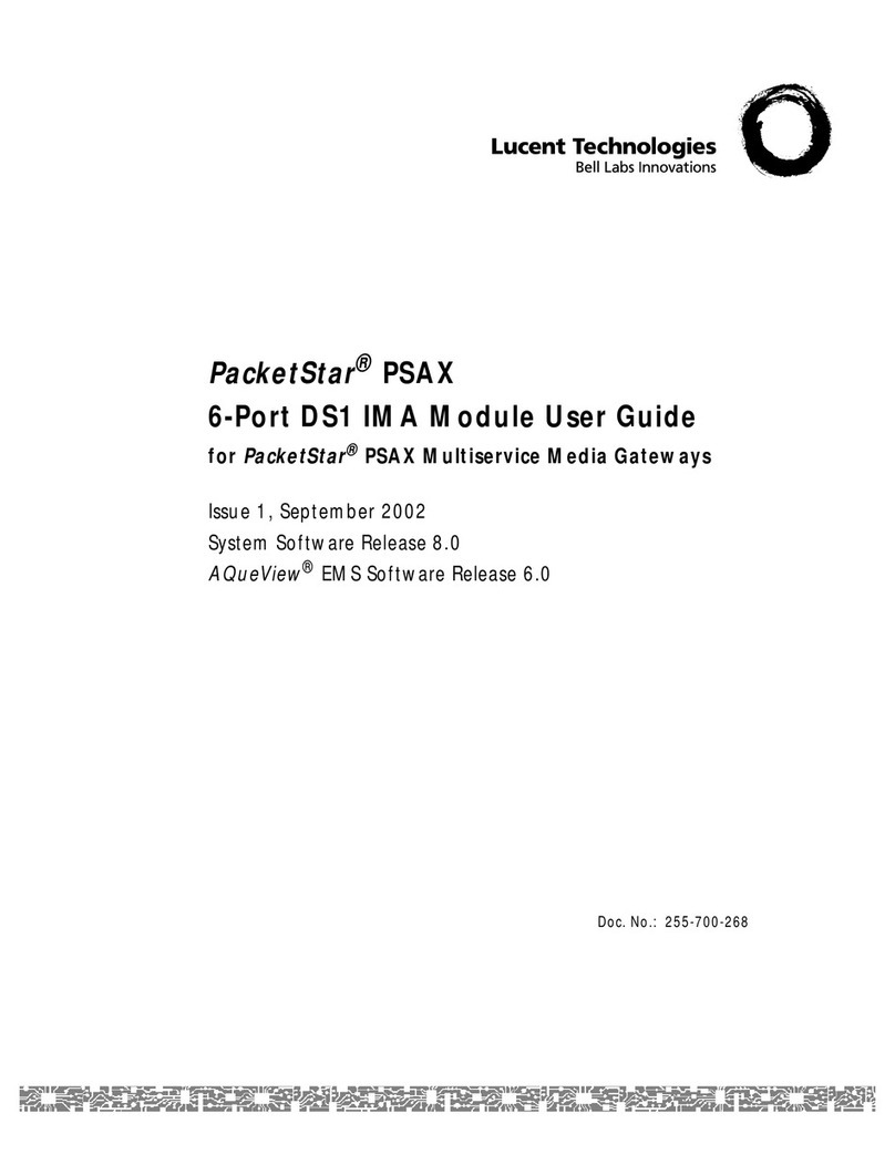 Lucent Technologies PacketStar PSAX User manual