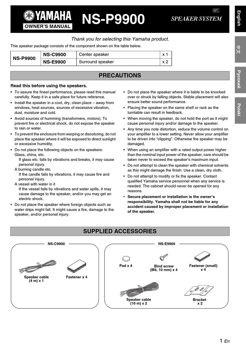 Yamaha NS-C9900 owner's manual