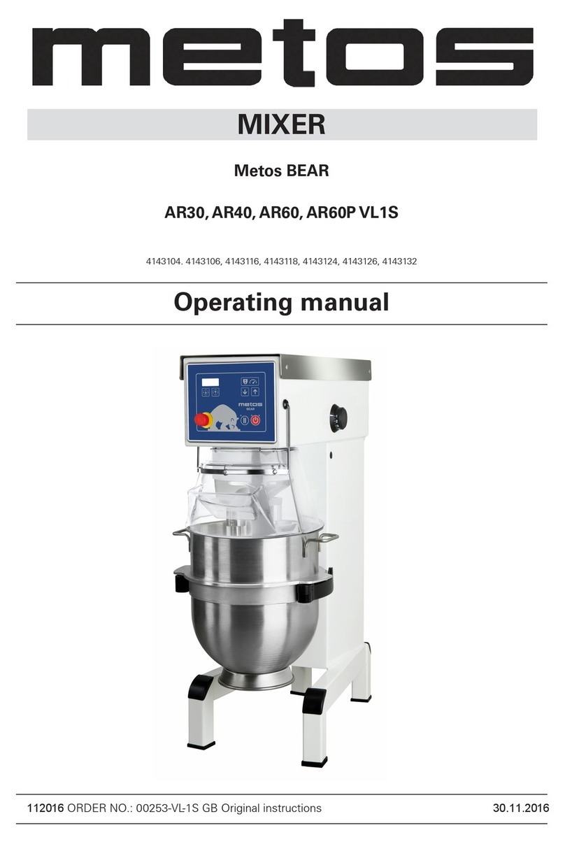 Metos AR30 operating manual