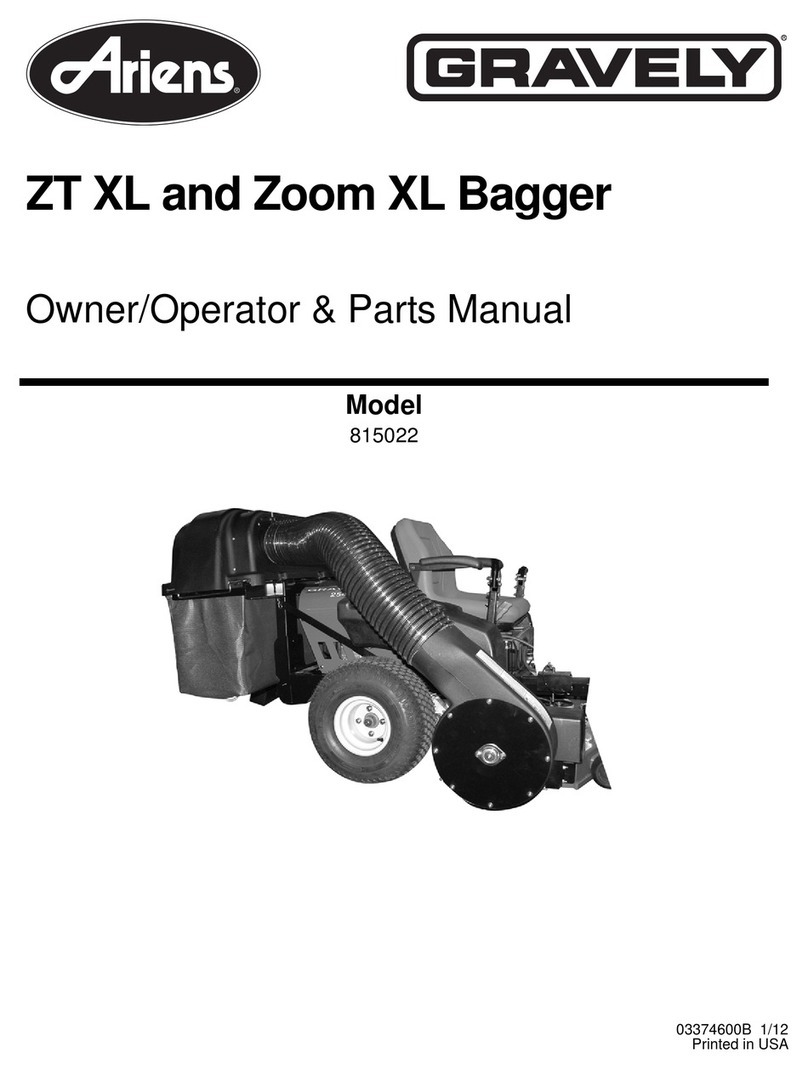 Gravely ZT Xl Bagger Operation manual