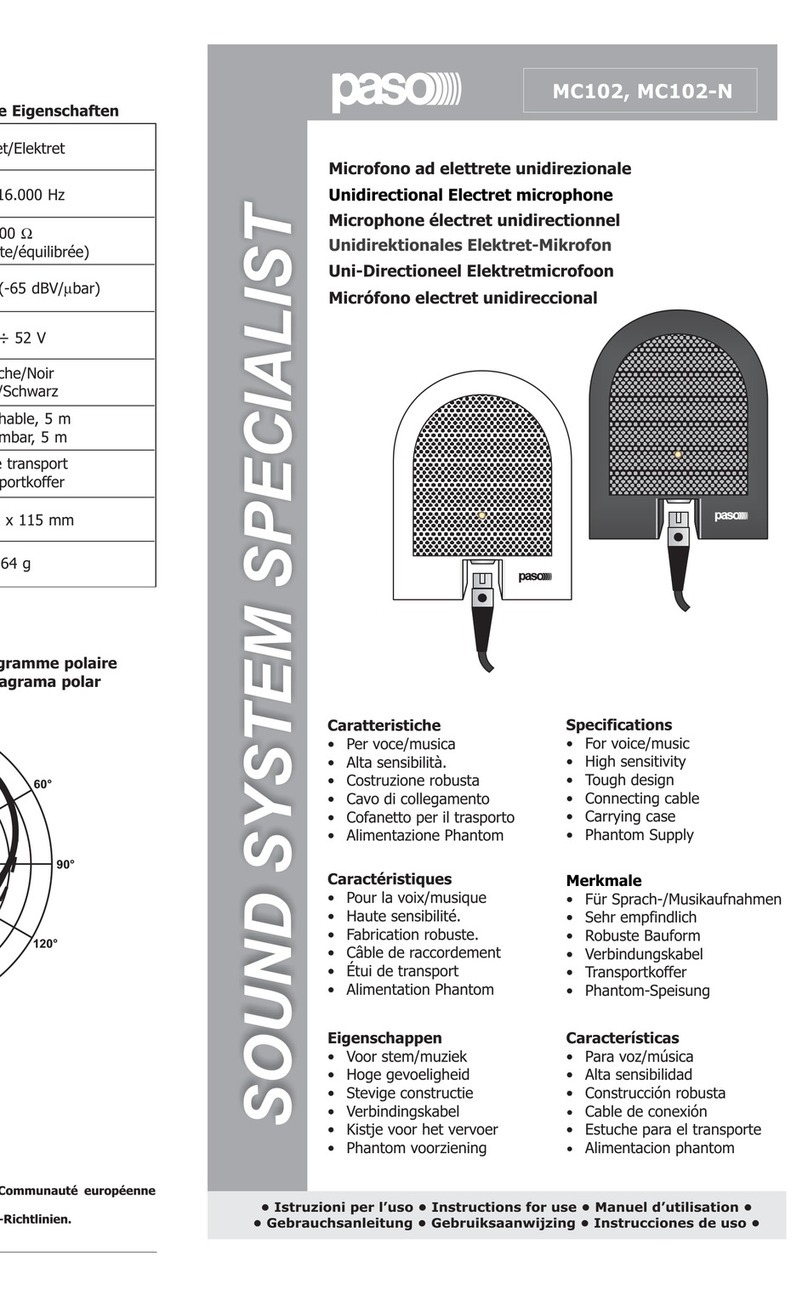 Paso MC102-N Instructions for use