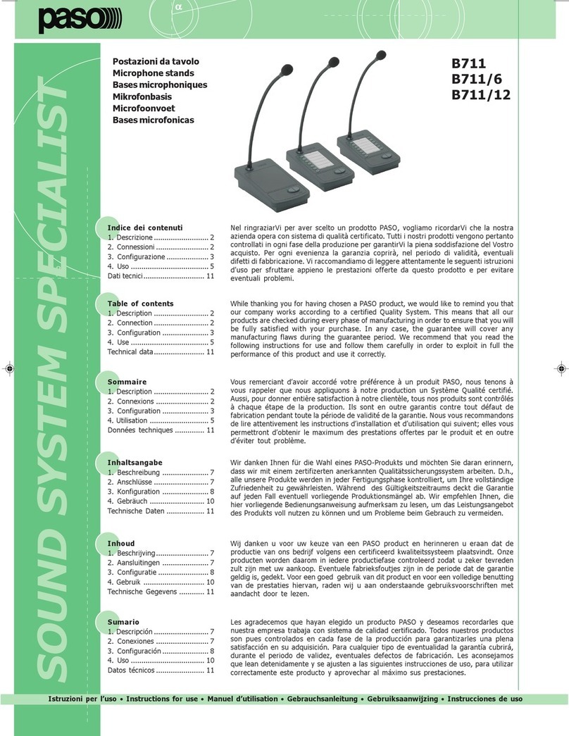 Paso B711 Instructions for use