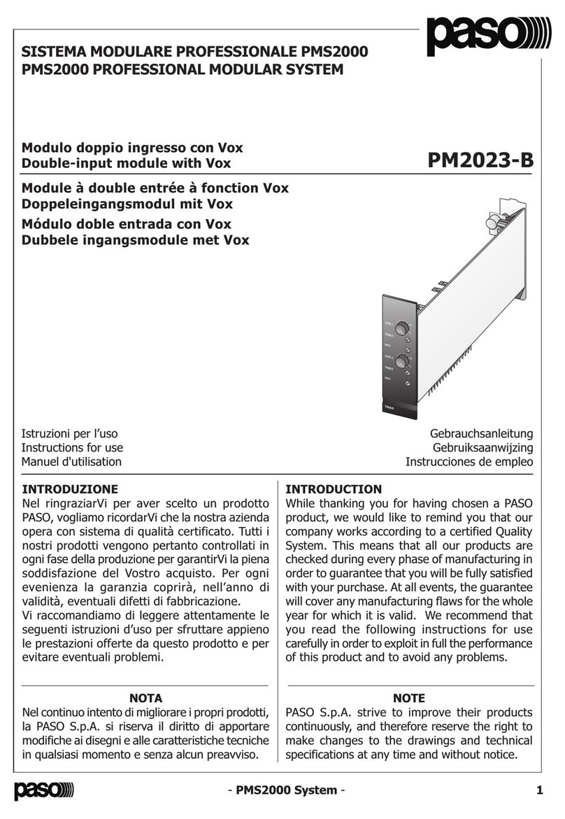 Paso PM2023-B Instructions for use