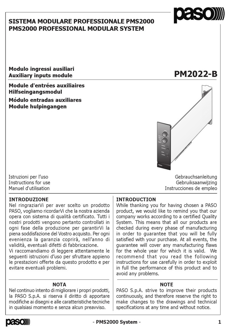 Paso PM2022-B Instructions for use