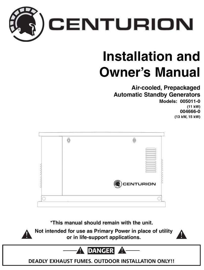 Centurion 005011-0 Installation and owner's manual