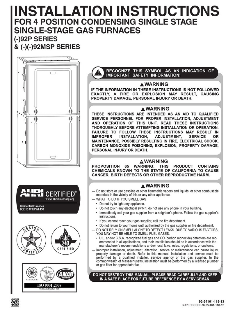 CSA 92P SERIES installation instructions