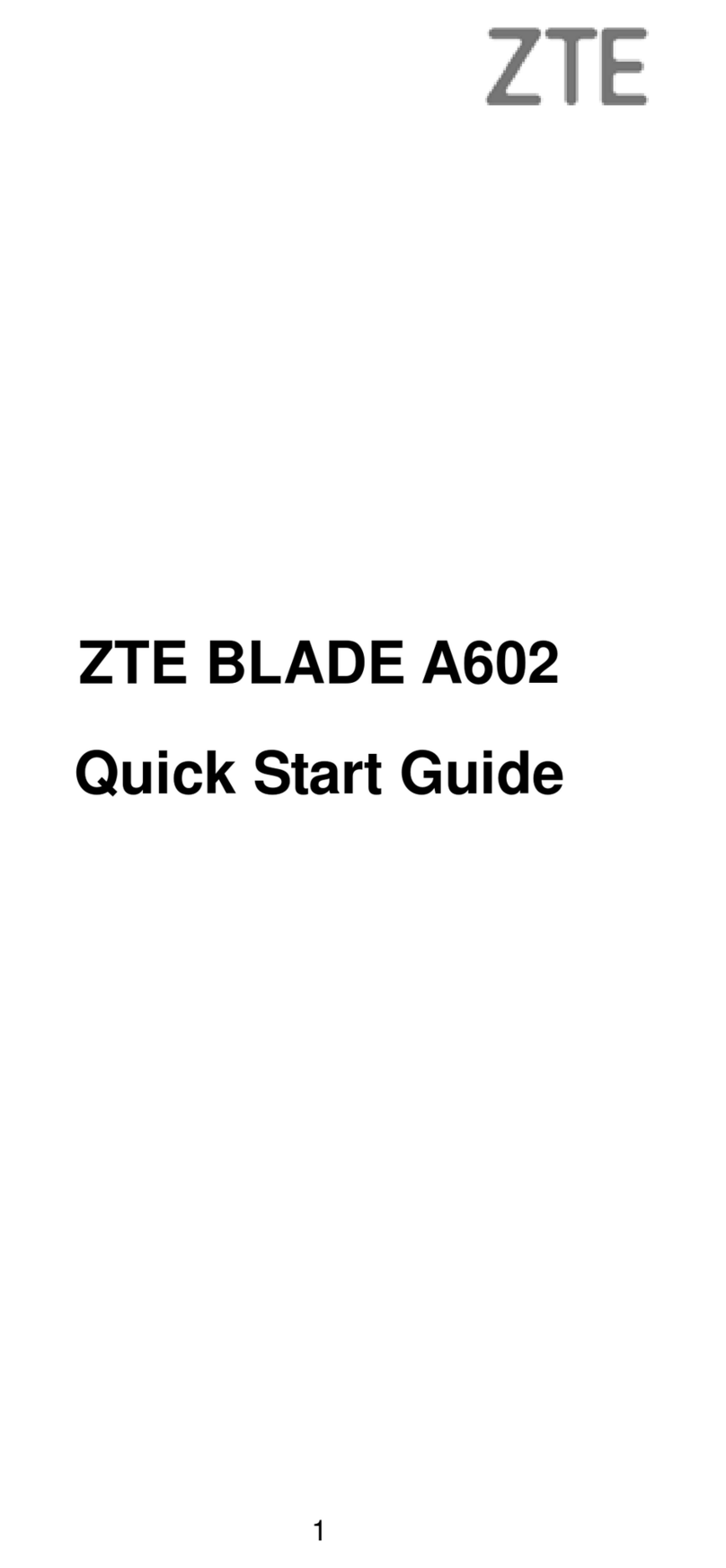 Zte BLADE A602 User manual