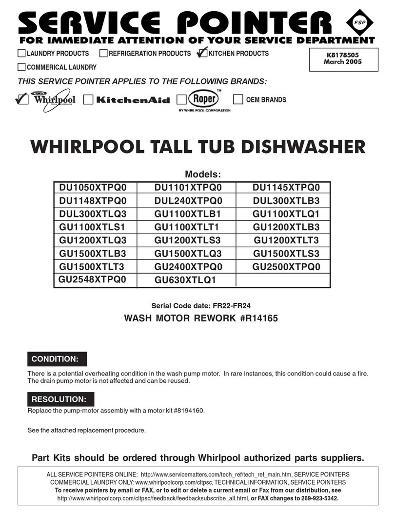 Whirlpool GU1100XTLB1 Service pointer