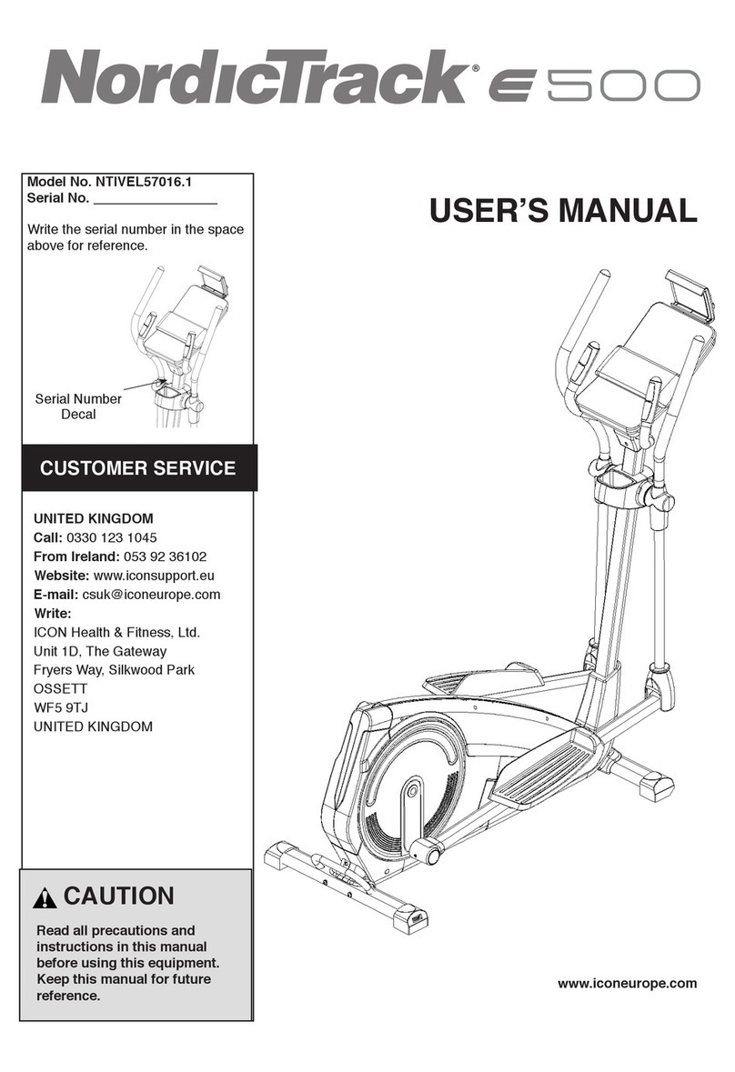 ICON NordicTrack E500 user manual ICON NordicTrack E500 user manual