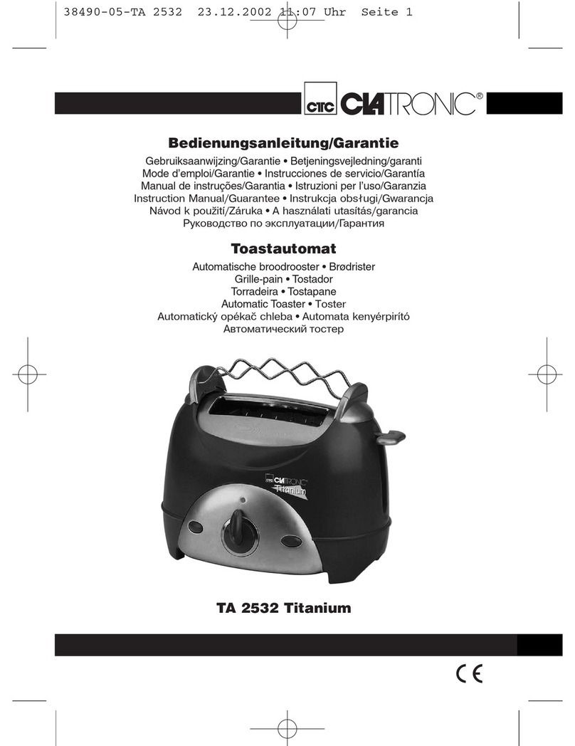 Clatronic TA 2532 titanium instruction manual