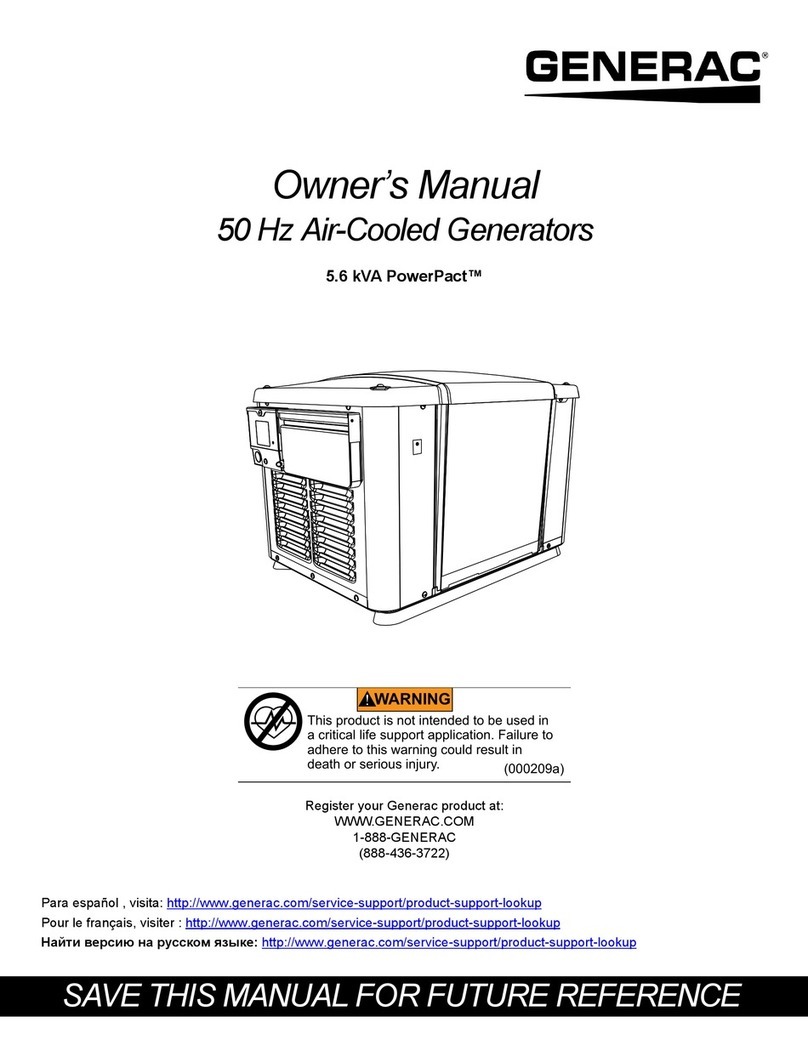 Generac Power Systems 5.6 kVA PowerPact User manual