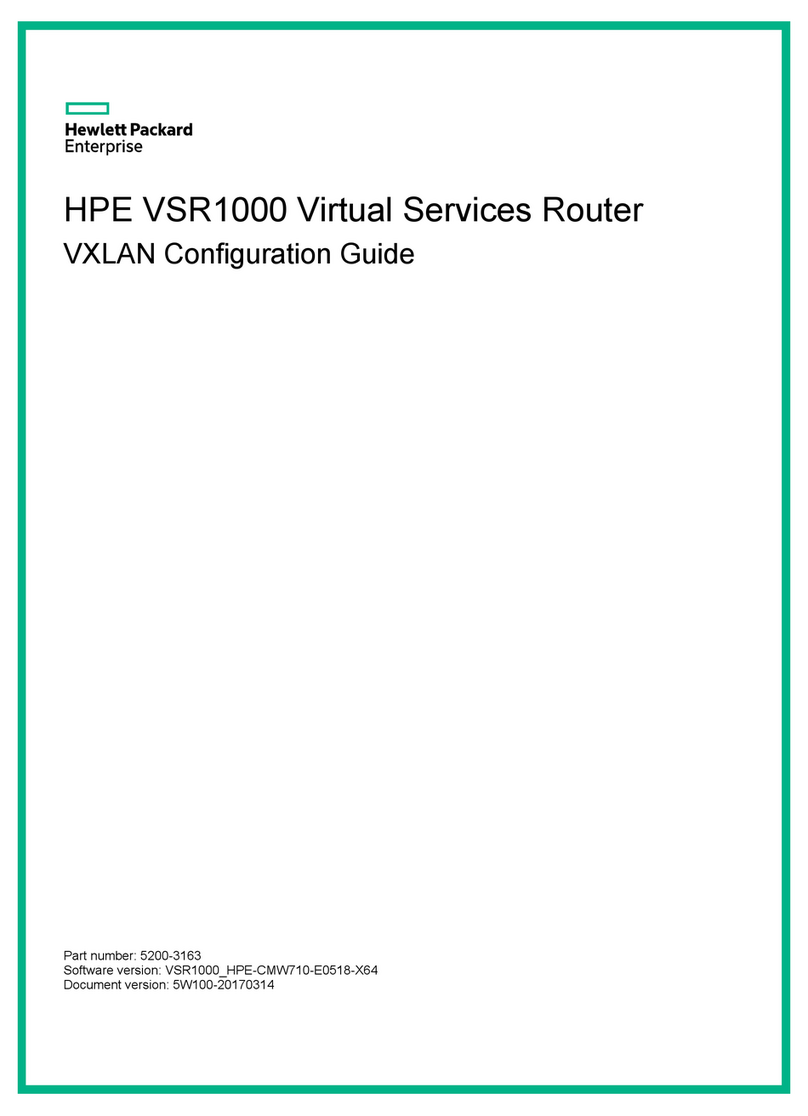 HPE FlexNetwork VSR1000 User manual