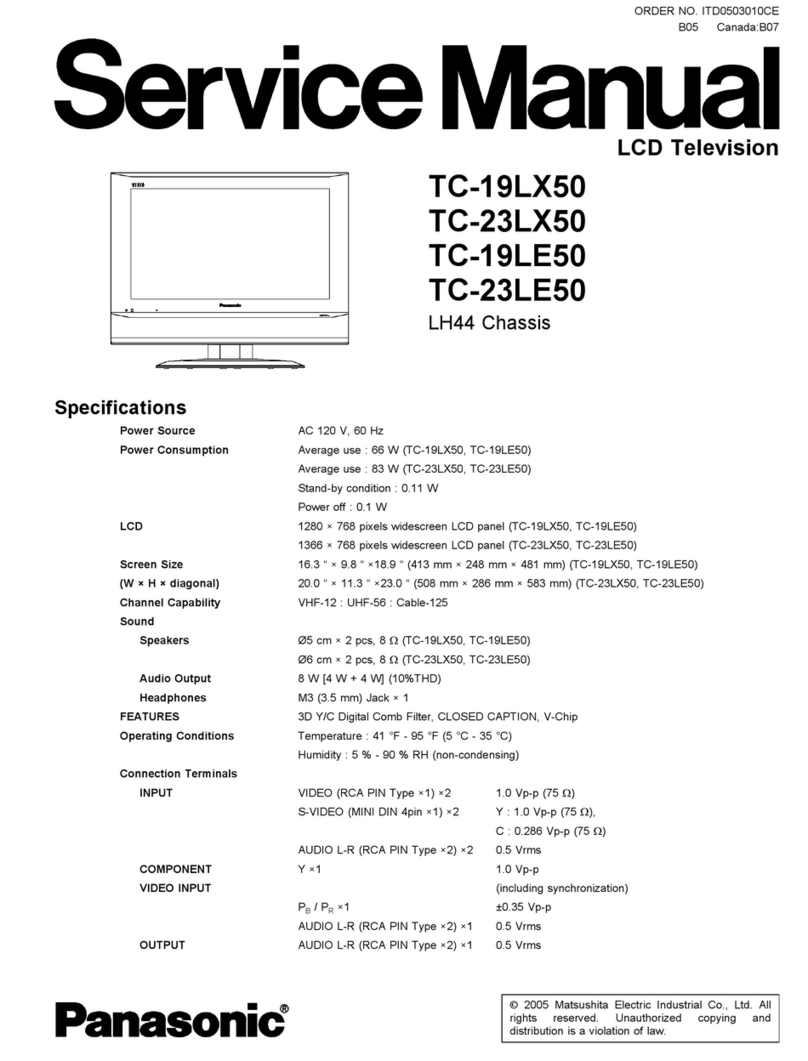 Panasonic TC 19LX50 Service manual