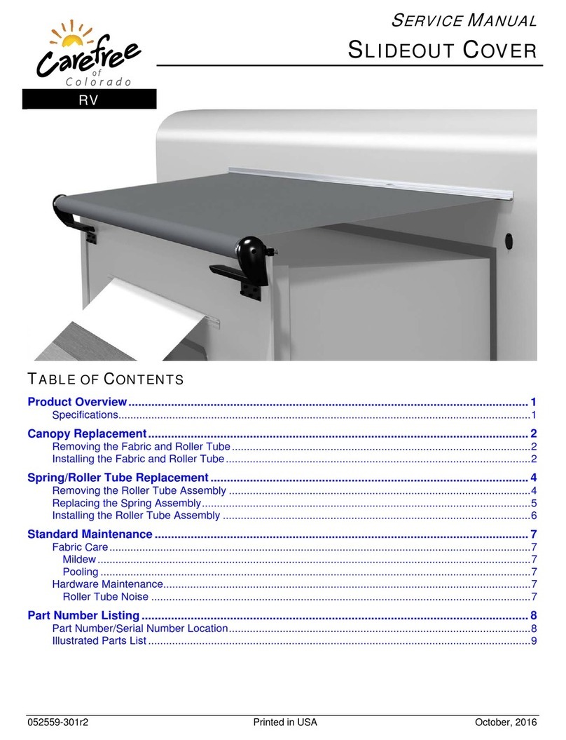 Carefree Slideout Cover User manual