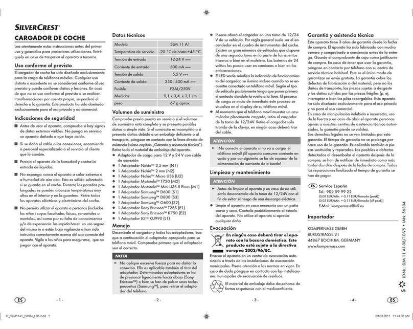 Silvercrest SLM 11 A1 User manual