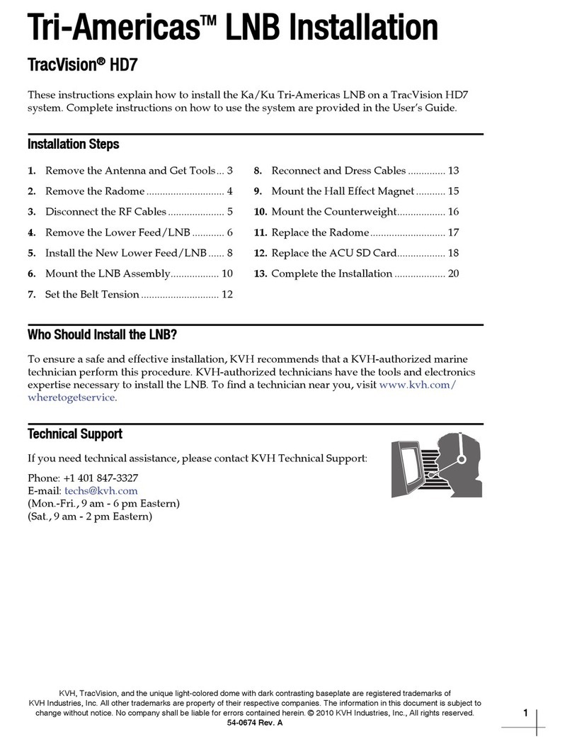 KVH Industries Ka Tri-Americas LNB installation manual