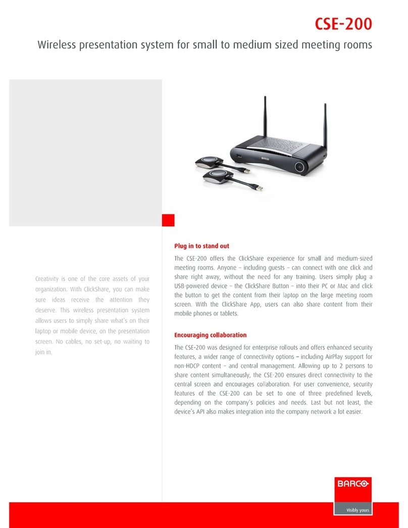 Barco ClickShare CSE-200 User manual