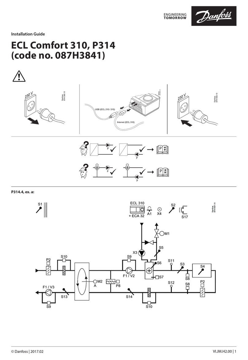 Danfoss ECL Comfort 310, P314 User manual